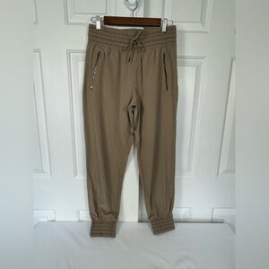 ATHLETA Camden Jogger Brownstone Tan Elastic Waist Cuffs 4‎